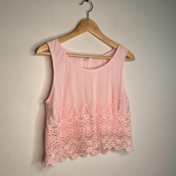 Forever 21 Pink Lace Tank Top - Picture 6 of 7